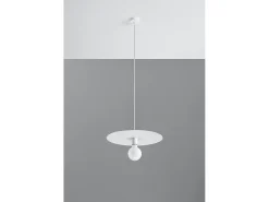 Lampadario Cupola Bianco E27 Lámpara colgante domo Blanca E27