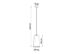 Lampadario Cupola Ceramica Bianca E27 Lámpara colgante de cerámica tipo domo Blanco E27
