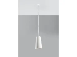 Lampadario Cupola Ceramica Bianca E27 Lámpara colgante de cerámica tipo domo Blanco E27