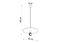 Lampadario Cupola Nero E27 Lámpara colgante tipo domo Negro E27