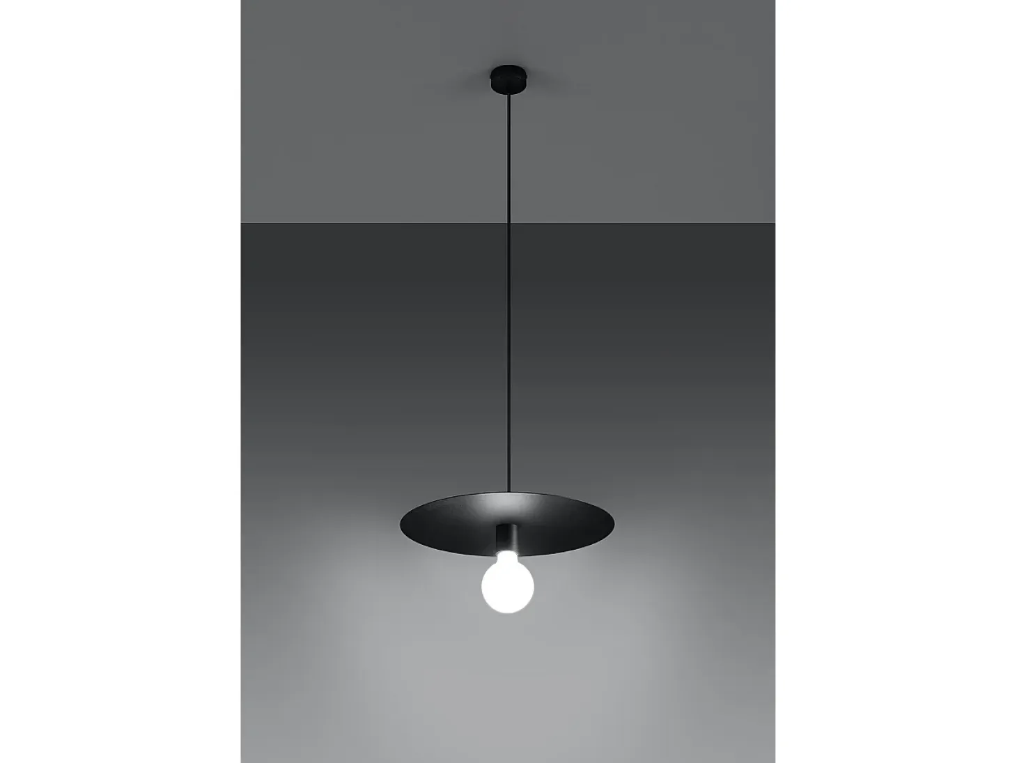 Lampadario Cupola Nero E27 Lámpara colgante tipo domo Negro E27