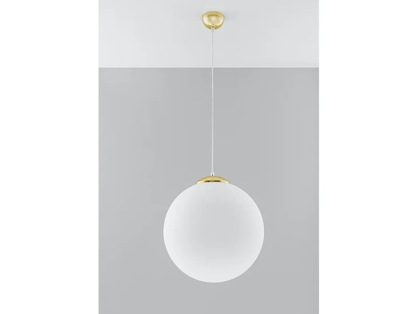 Lampadario Globe Bianco, Oro E27 Lámpara colgante Globe Blanco, Dorado E27