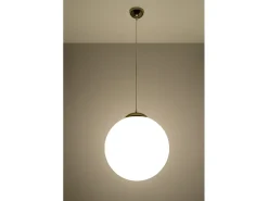Lampadario Globe Bianco, Oro E27 Lámpara colgante Globe Blanco, Dorado E27