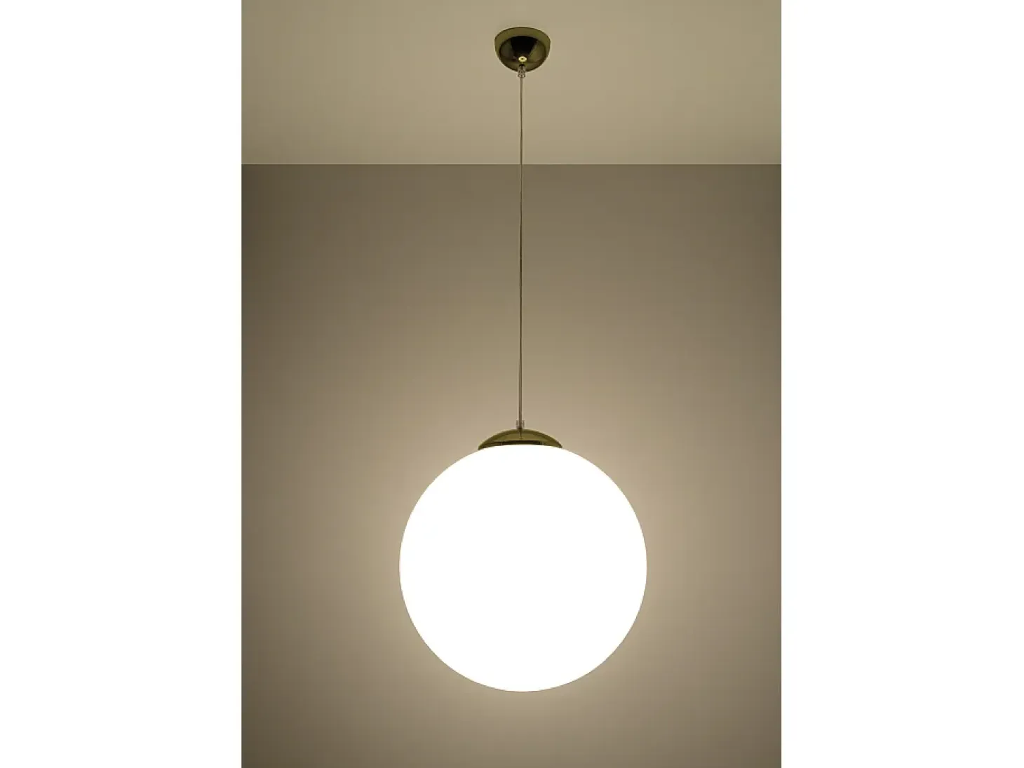 Lampadario Globe Bianco, Oro E27 Lámpara colgante Globe Blanco, Dorado E27