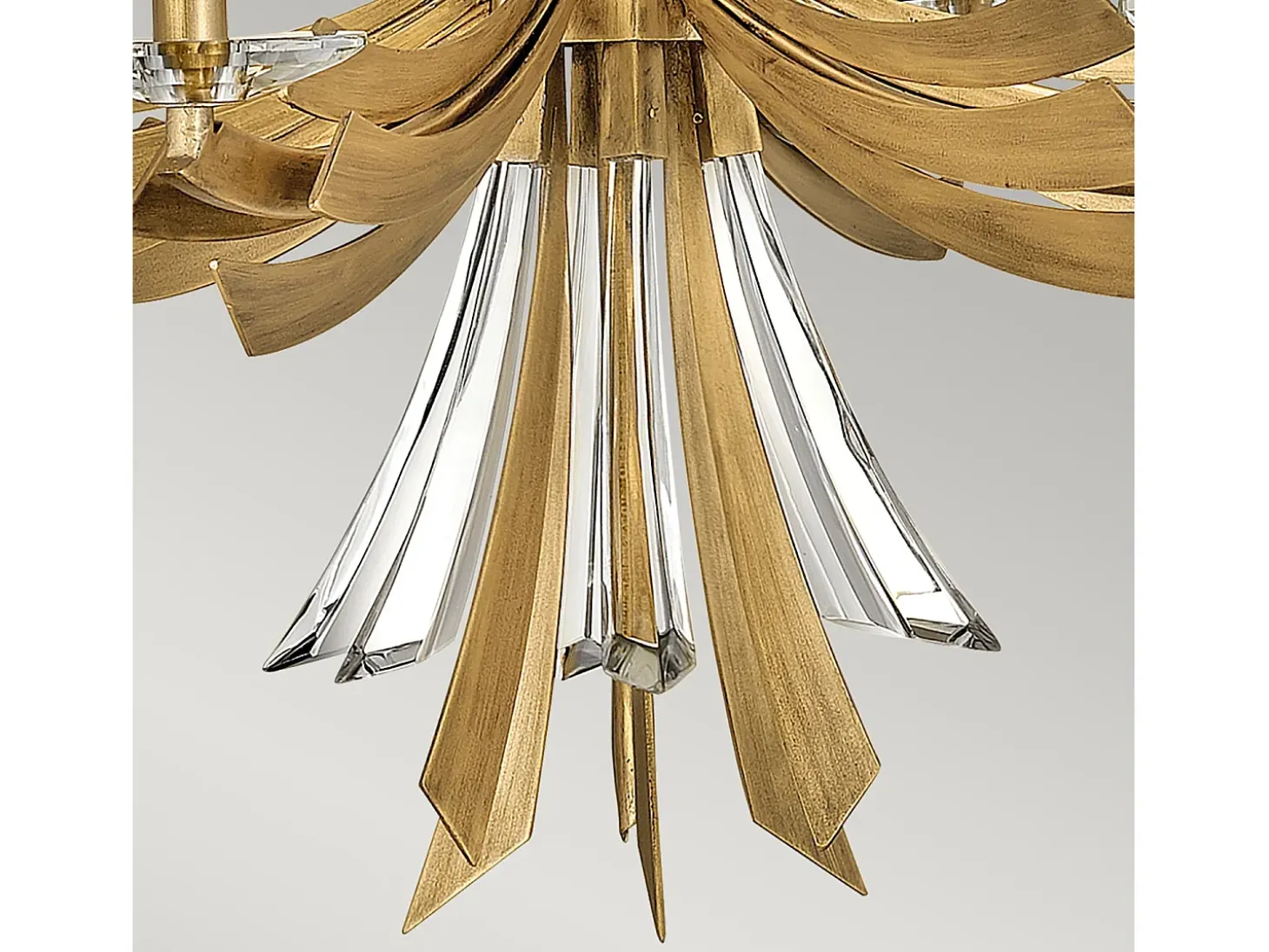 Lampadario Industrial Nordico Vida Acciaio Oro Brunito 6 Luci E14