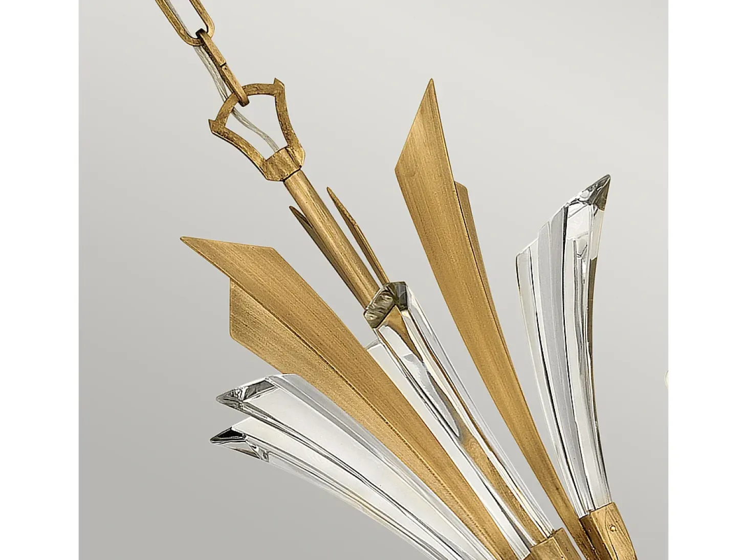 Lampadario Industrial Nordico Vida Acciaio Oro Brunito 6 Luci E14
