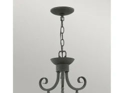 Lampadario Industrial Nordico Casa Alluminio Nero Antico Vetro 5 Luci E27