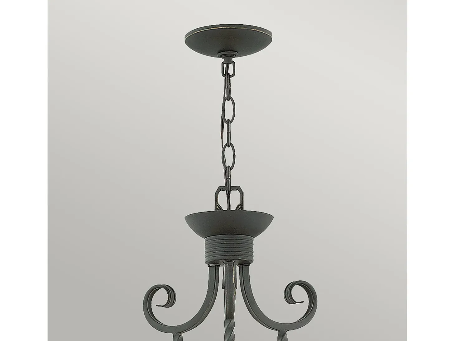 Lampadario Industrial Nordico Casa Alluminio Nero Antico Vetro 5 Luci E27