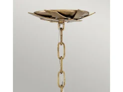 Lampadario Industrial Nordico Vida Acciaio Oro Brunito 13 Luci E14