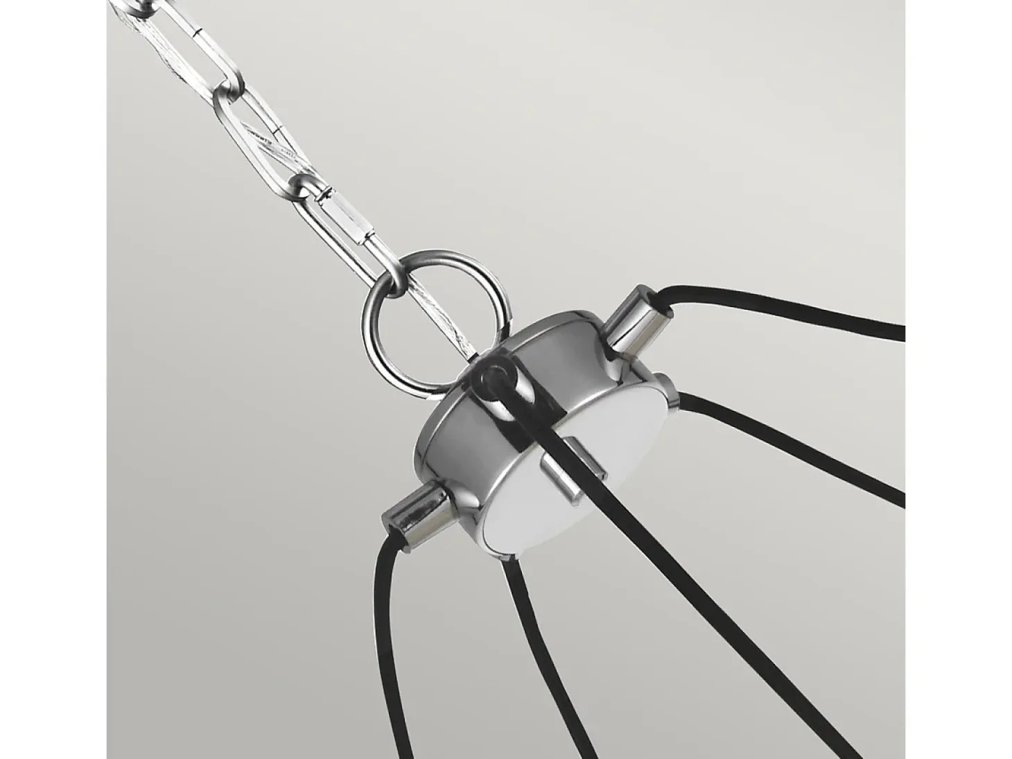 Lampadario Industrial Nordico Loras Acciaio Vetro 5 Luci E27