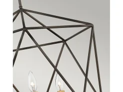 Lampadario Industrial Nordico Astrid Metallo Bronzo Opaco 3 Luci E14
