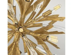 Lampadario Industrial Nordico Vida Acciaio Oro Brunito Piccolo 13 Luci E14
