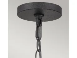 Lampadario Industrial Nordico Bradbury Acciaio Grigio Cenere 4 Luci E14