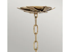 Lampadario Industrial Nordico Vida Acciaio Oro Brunito Grande 13 Luci E14