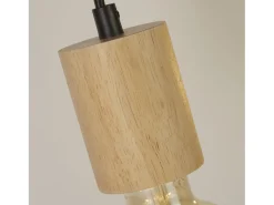 Lampadario Lineare Industrial-Nordico Spinoso Acciaio Nero Marrone 5 Luci E27