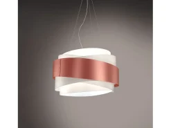 Lampadario Moderno Bea Polilux ® Rame E Metallo Cromo 5 Luci E27 D80Cm