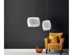 Lampadario Moderno Bea Polilux ® Bianco E Metallo Cromo 3 Luci E27
