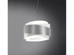 Lampadario Moderno Bea Polilux ® Argento E Metallo Cromo 5 Luci E27