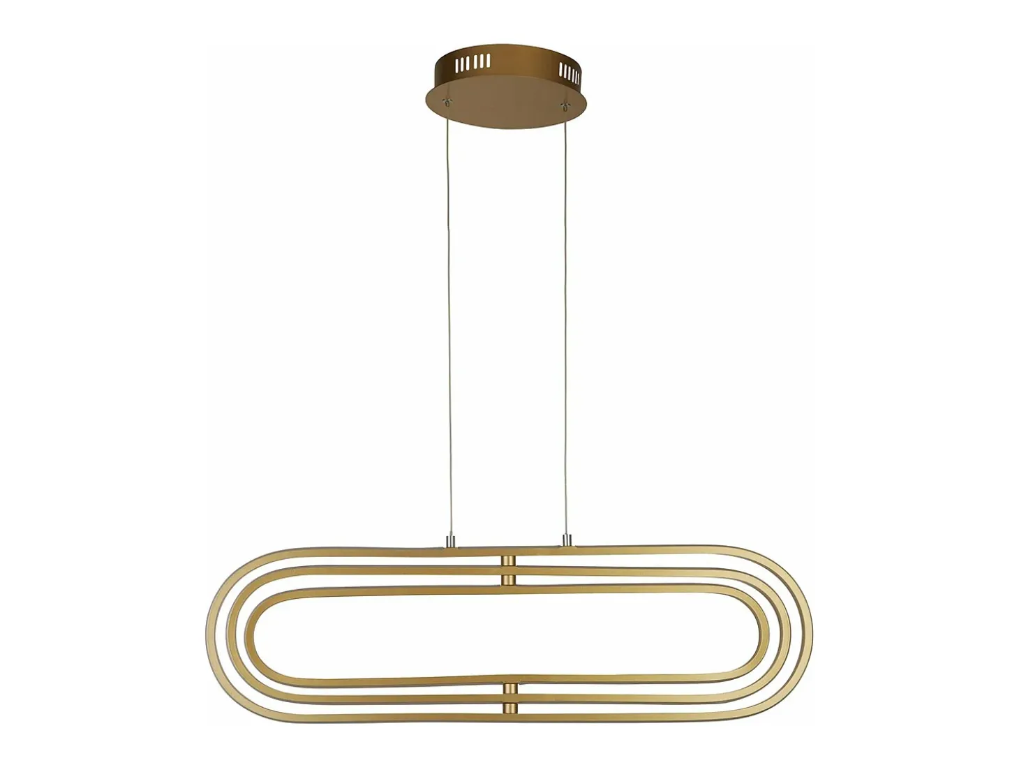 Lampadario Moderno Clip Acciaio Oro Bianco Led 52,51W 3000 - 4500 - 6500K