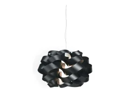 Lampadario Moderno Cloud Polilux ® Nero E Metallo Cromo 5 Luci E27
