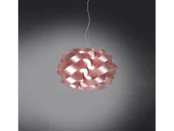 Lampadario Moderno Cloud Polilux ® Pink Metal E Metallo Cromo 2 Luci E27