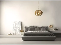 Lampadario Moderno Cloud Polilux ® New Gold E Metallo Cromo 3 Luci E27