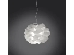 Lampadario Moderno Cloud Polilux ® Bianco E Metallo Cromo 3 Luci E27