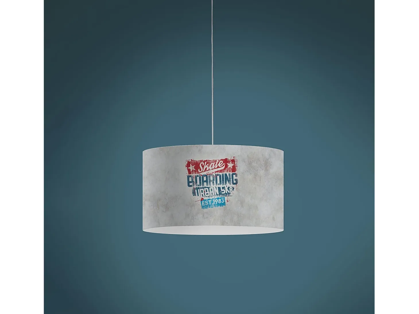 Lampadario Moderno Decolight Polilux ® Grafica Urban 5 Luci E27