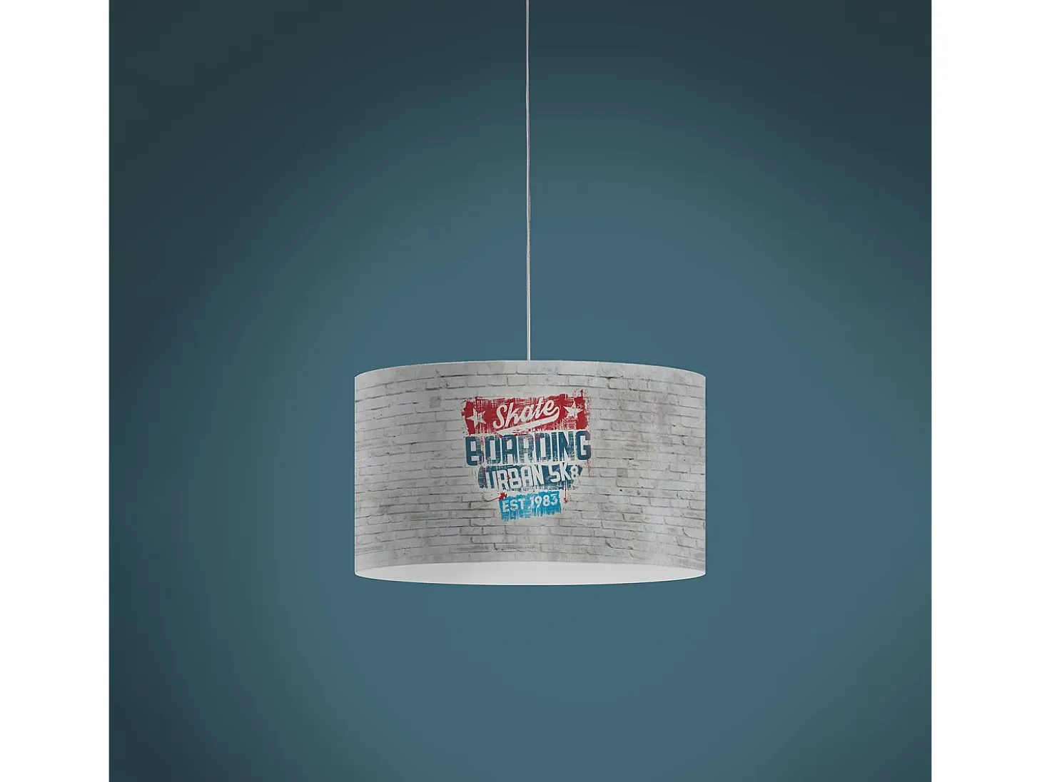Lampadario Moderno Decolight Polilux ® Grafica Urban 1 Luce E27