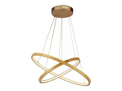 Lampadario Moderno Eternità Acciaio Marrone Legno Oro Led 6,25W 2700K