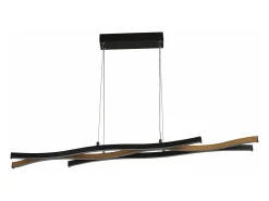 Lampadario Moderno Fioritura Acciaio Nero Alluminio Led 38W 2300 - 3000 - 4000K