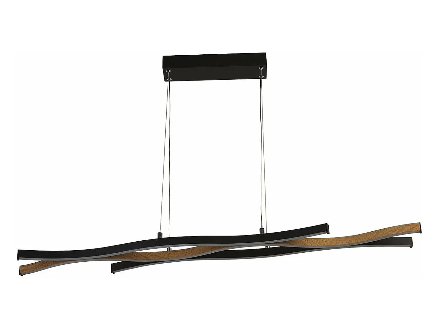 Lampadario Moderno Fioritura Acciaio Nero Alluminio Led 38W 2300 - 3000 - 4000K