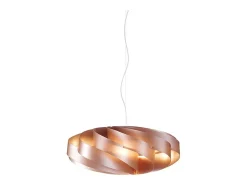 Lampadario Moderno Flat Polilux ® Rame E Metallo Cromo 5 Luci E27