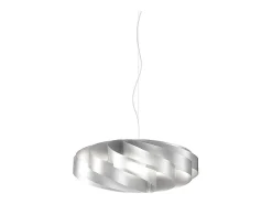 Lampadario Moderno Flat Polilux ® Argento E Metallo Cromo 5 Luci E27