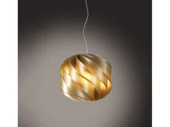 Lampadario Moderno Globe Polilux ® New Gold E Metallo Cromo 2 Luci E27