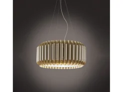 Lampadario Moderno Louise Polilux ® New Gold E Metallo Cromo 3 Luci E27