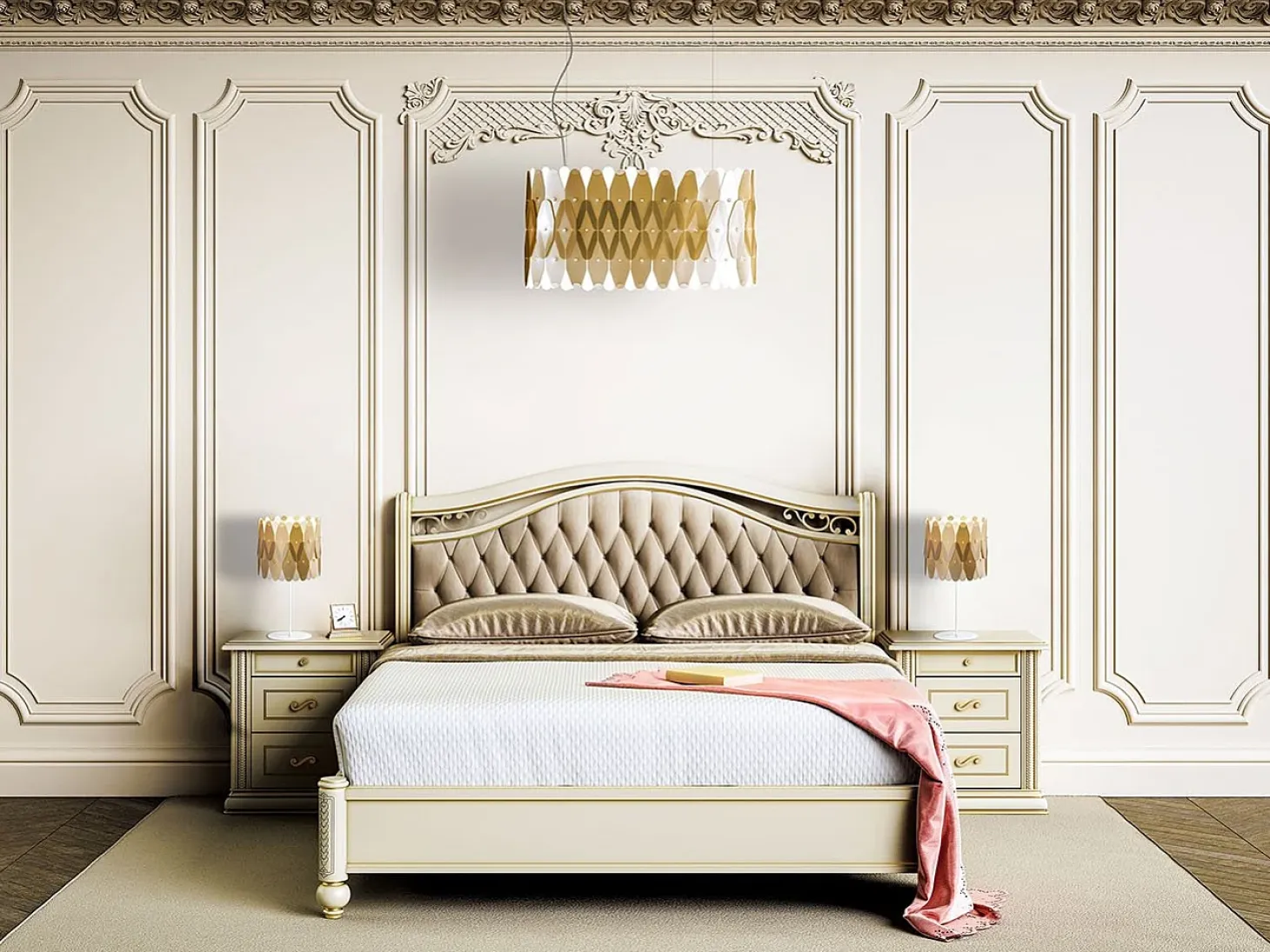 Lampadario Moderno Ovale Amanda Polilux ® New Gold E Metallo Cromo 3 Luci E27