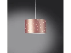 Lampadario Moderno Pois Polilux ® Pink Metal Materie Plastiche Bianco 5 Luci E27