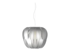 Lampadario Moderno Queen Polilux ® Argento E Metallo Cromo 3 Luci E27