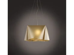 Lampadario Moderno Wanda Polilux ® New Gold E Metallo Cromo 5 Luci E27