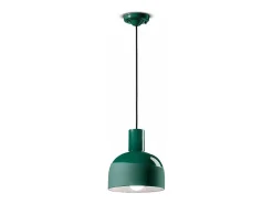 Lampadario Vintage Decò Caxixi Ceramica Verde Bottiglia 1 Luce E27