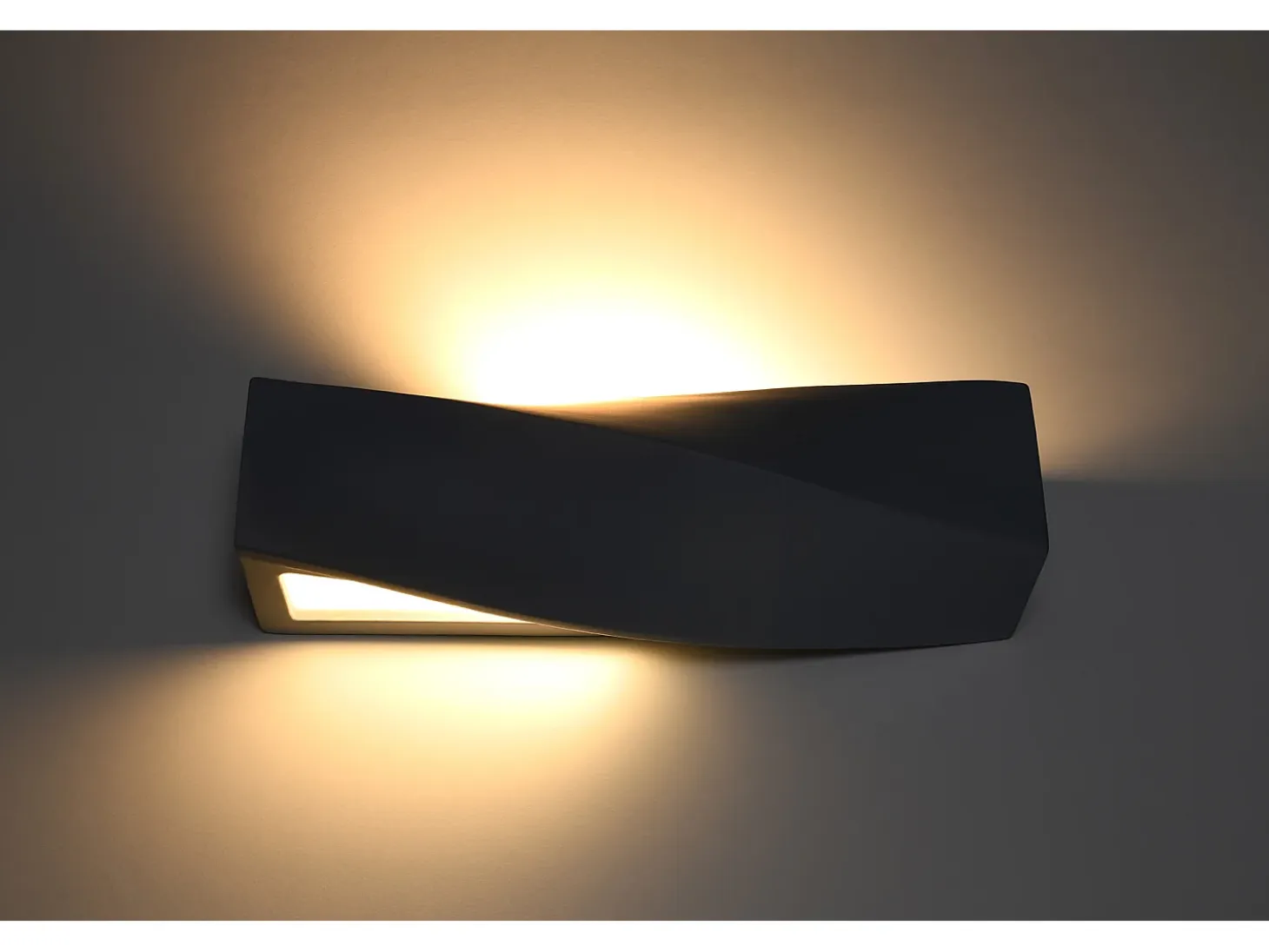 Lampade da parete Up & Down Twist nere E27 Apliques Up & Down Twist Negro E27