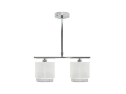 Lampara Modelo Kenya 2xe14 Blanca/gris De