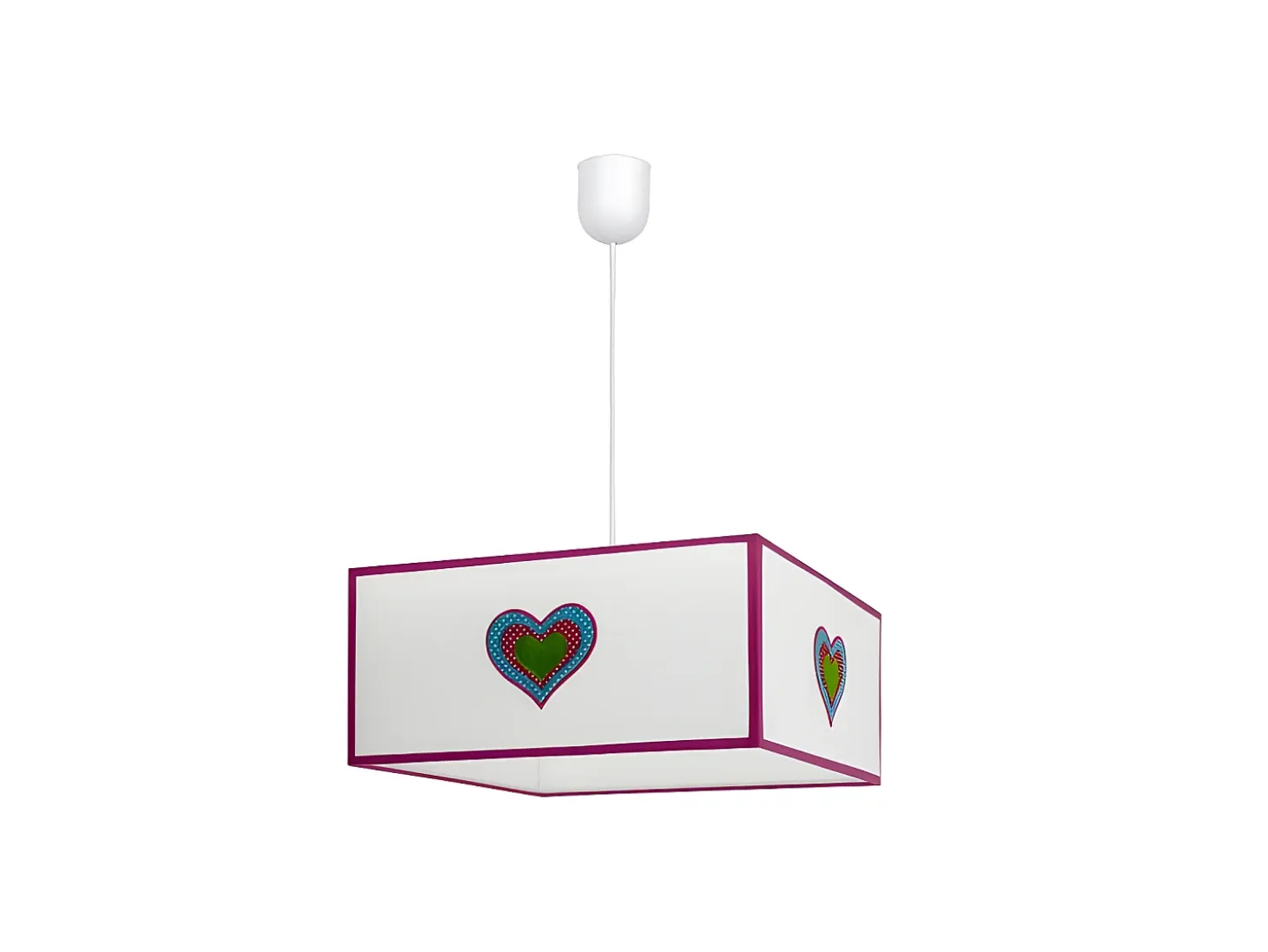 Lampara Colgante Amor 1xe27 Blanco/rosa Regx35x35 De