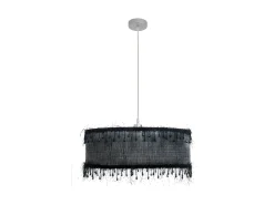 Lampara Colgante Con Acabado Negro Serie Hilos 1xe27 50 D De