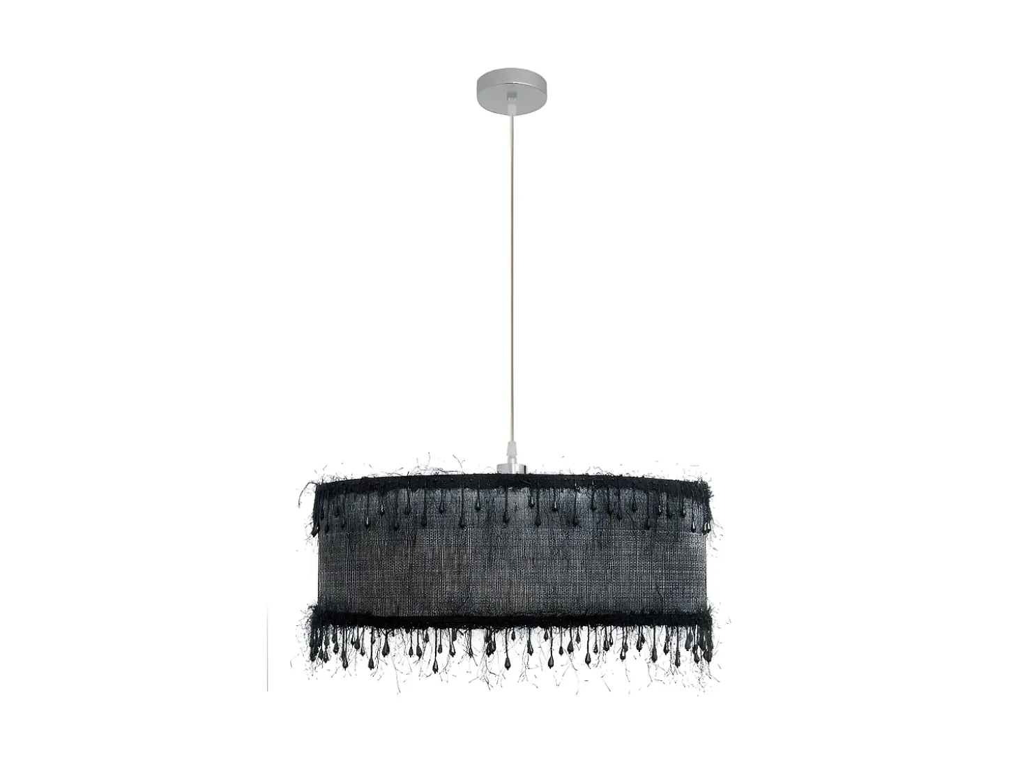 Lampara Colgante Con Acabado Negro Serie Hilos 1xe27 50 D De