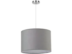 Lampara Colgante Modelo Chanza En Cromo/gris