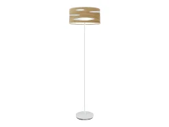 Lampara De Pie Odra Blanco/madera Clara Modelo