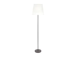 Lampara De Pie Salon Maldivas 1xe27 Cromo/blanco 40d De .