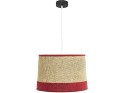 Lampara De Techo Colgante Modelo Tietar Con Detalle En Rojo